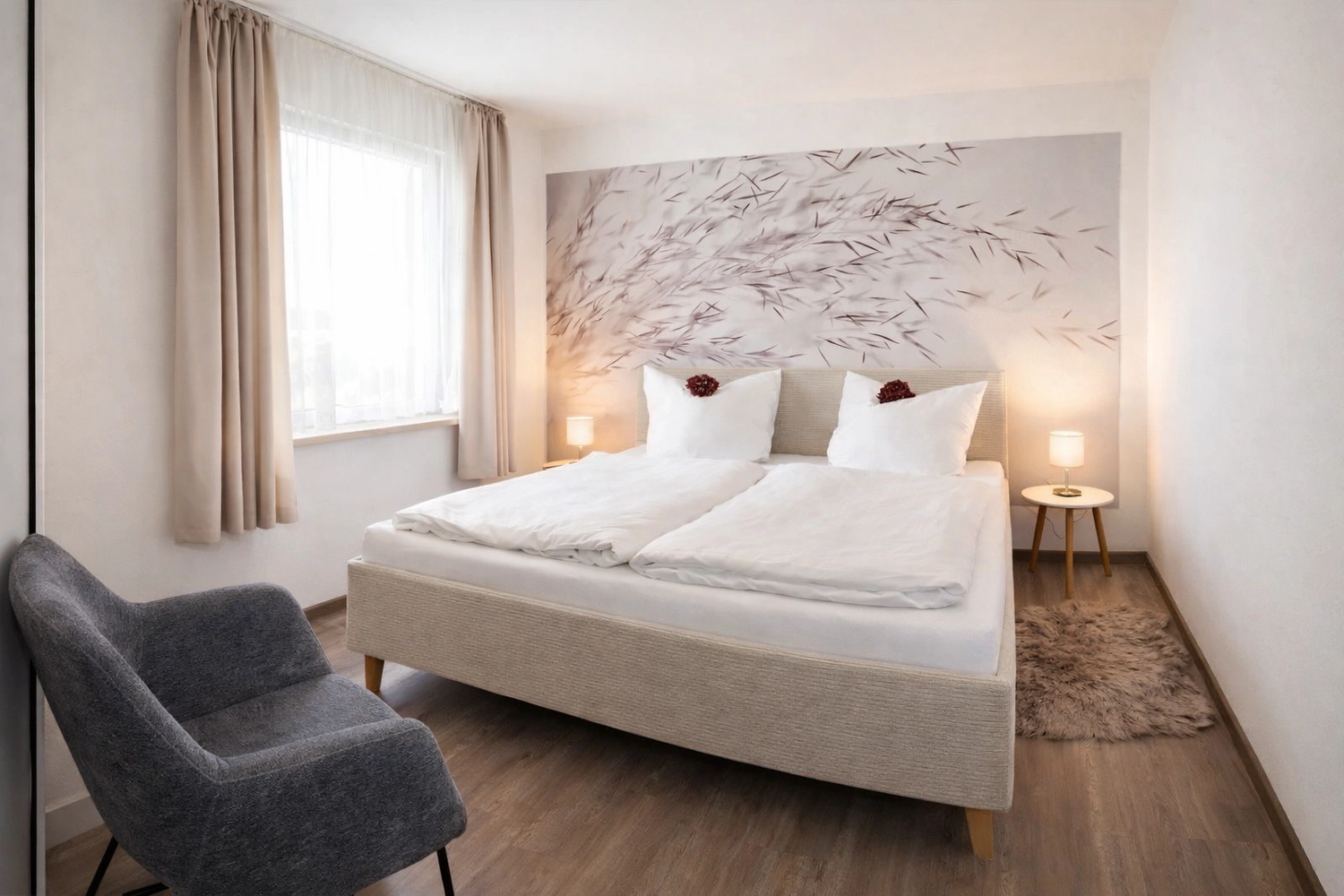 Wasserblick Loddin – Ferienhaus – Schlafzimmer