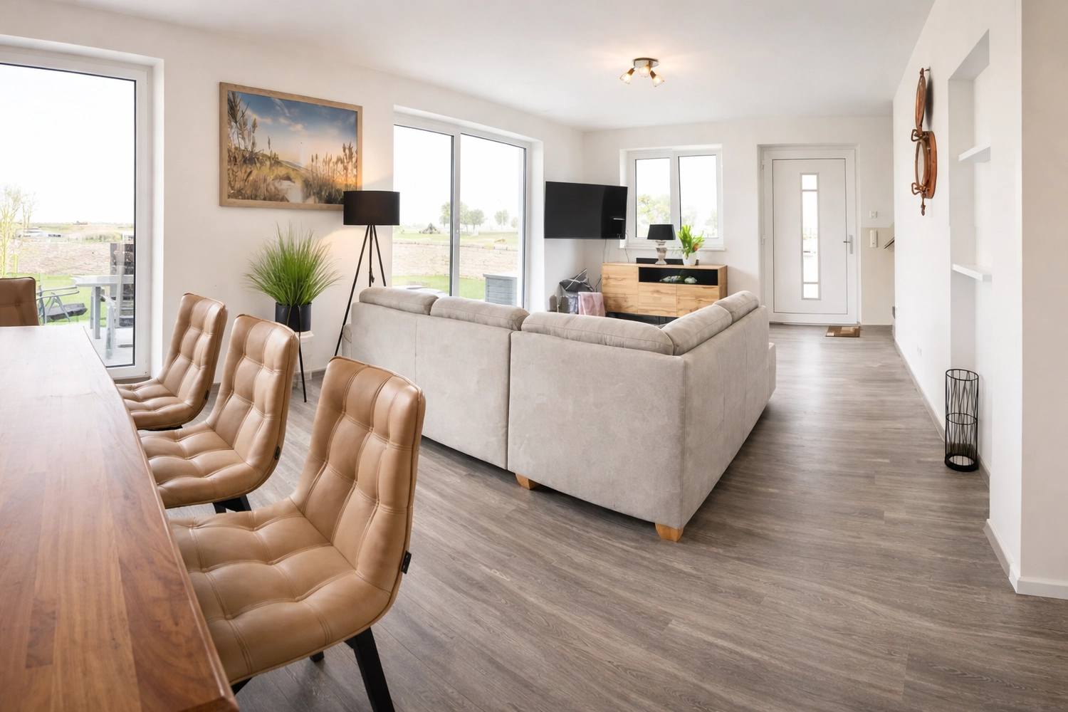 Wasserblick Loddin – Ferienhaus – Wohnraum