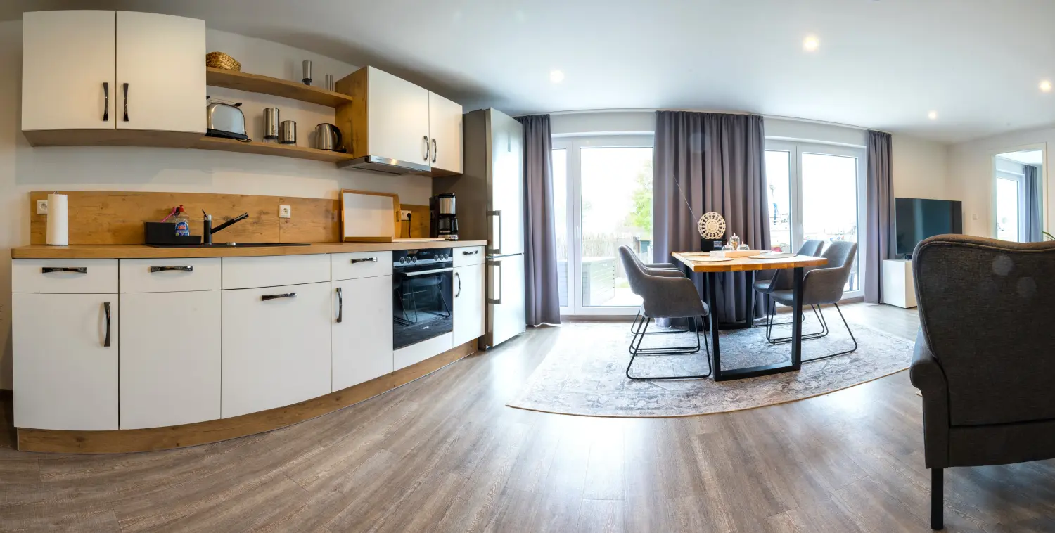 Wasserblick Loddin – Ferienhaus „Seebrise“ – Wohnraum
